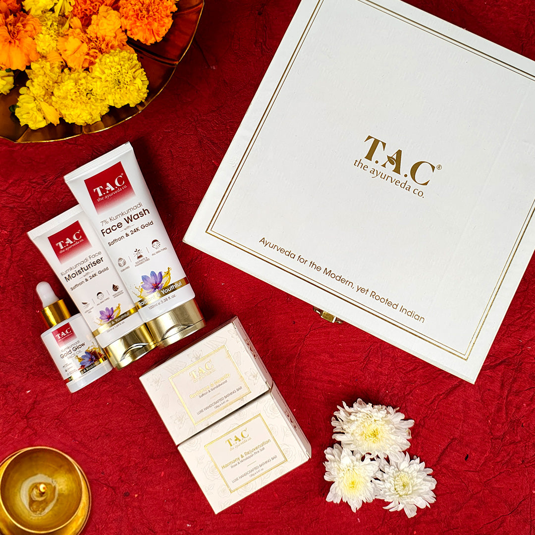 TAC Essentials Gift Box: A Treasure of Ayurveda for Radiant Skin
TAC Essentials Gift Box: A Treasure of Ayurveda for Radiant Skin
