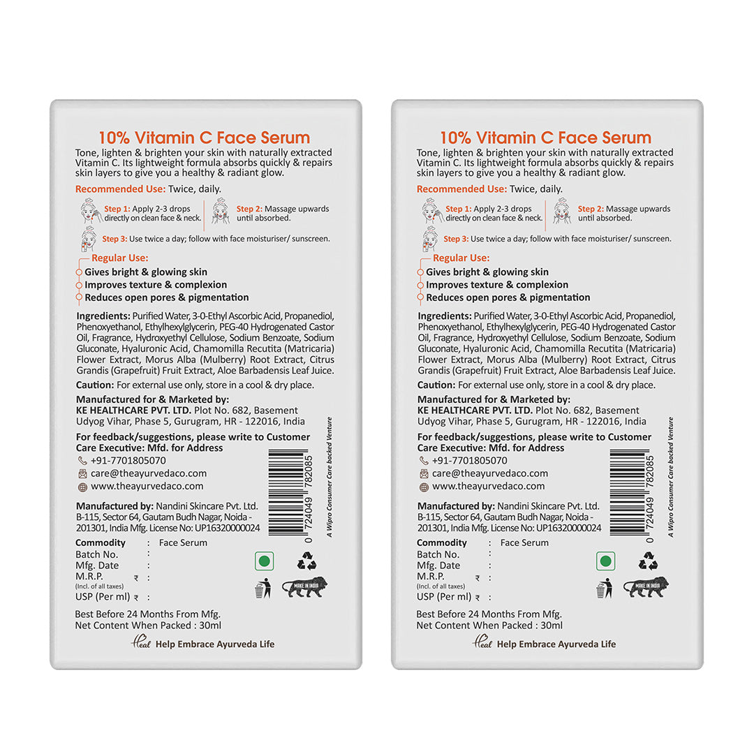 10% Vitamin C Face Serum (Pack of 2)