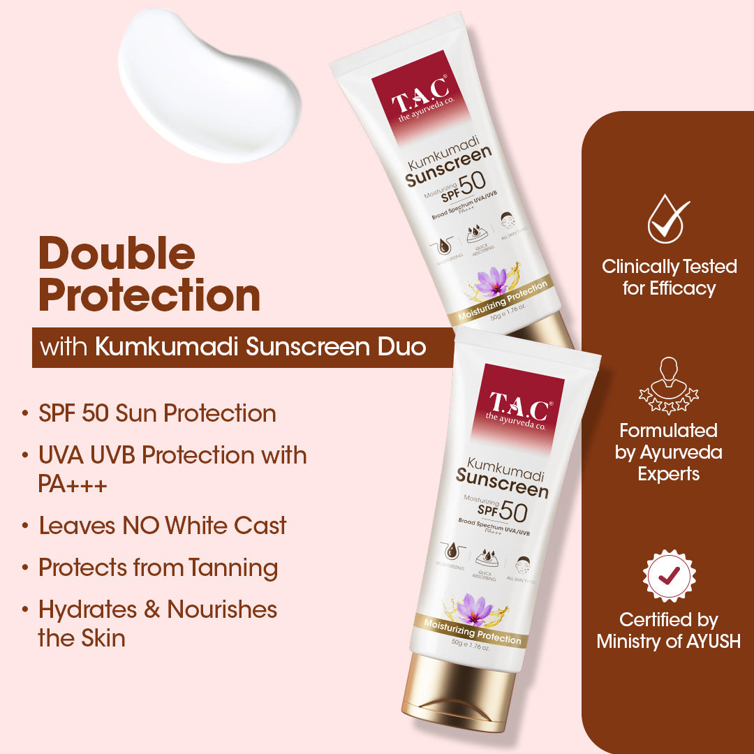 Kumkumadi Sunscreen With SPF 50 (Pack of 2)