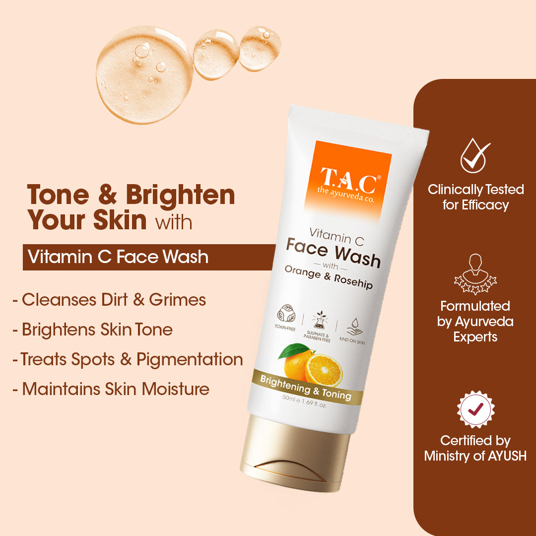 Vitamin C Face Wash with Orange & Rosehip, 50ml