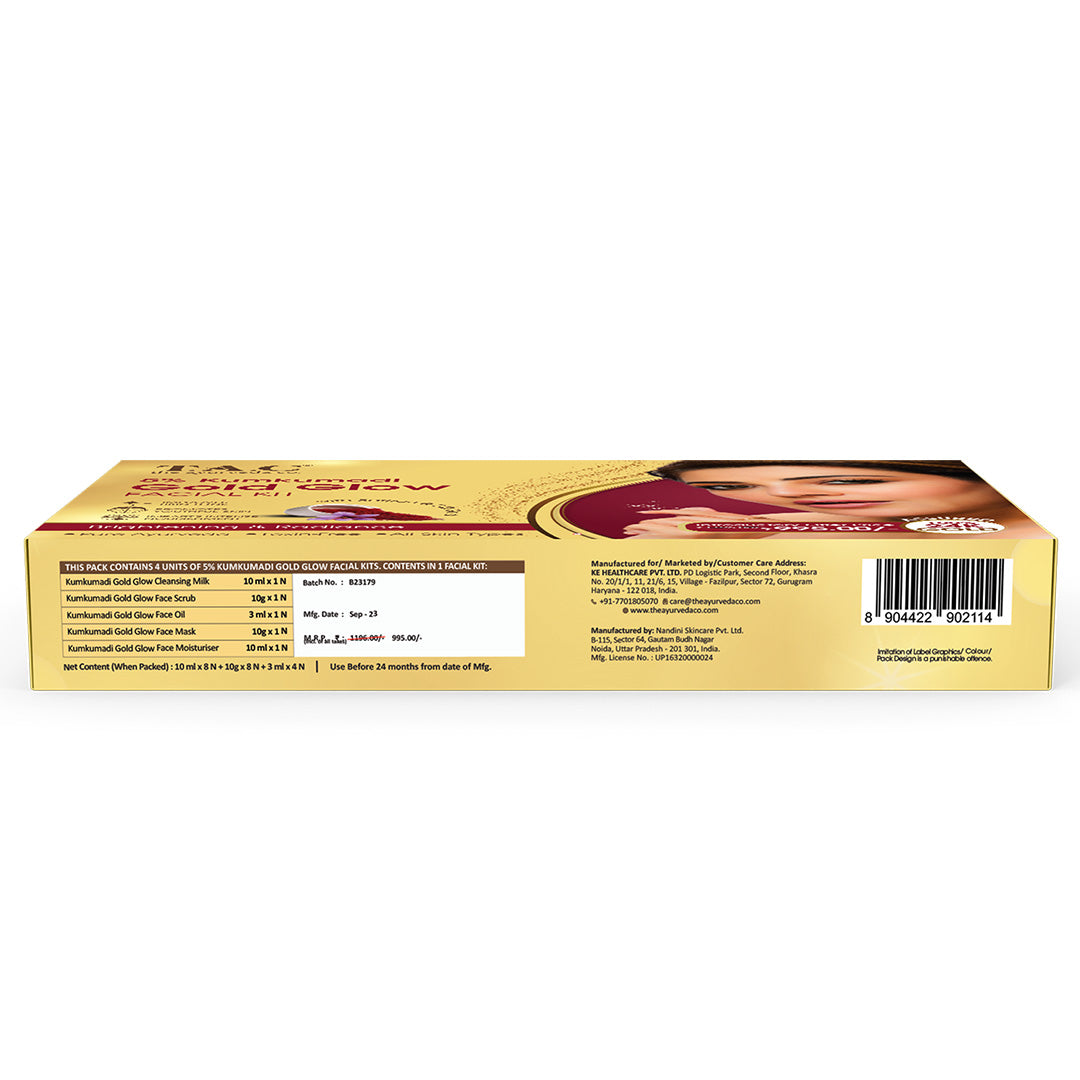Kumkumadi Gold Glow Facial Kit (Set of 4)