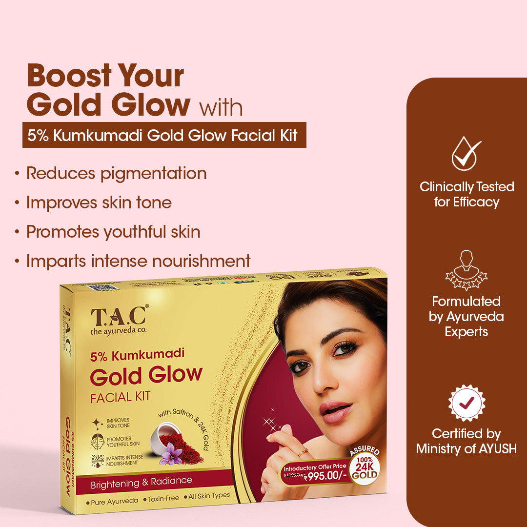 Kumkumadi Gold Glow Facial Kit (Set of 4)