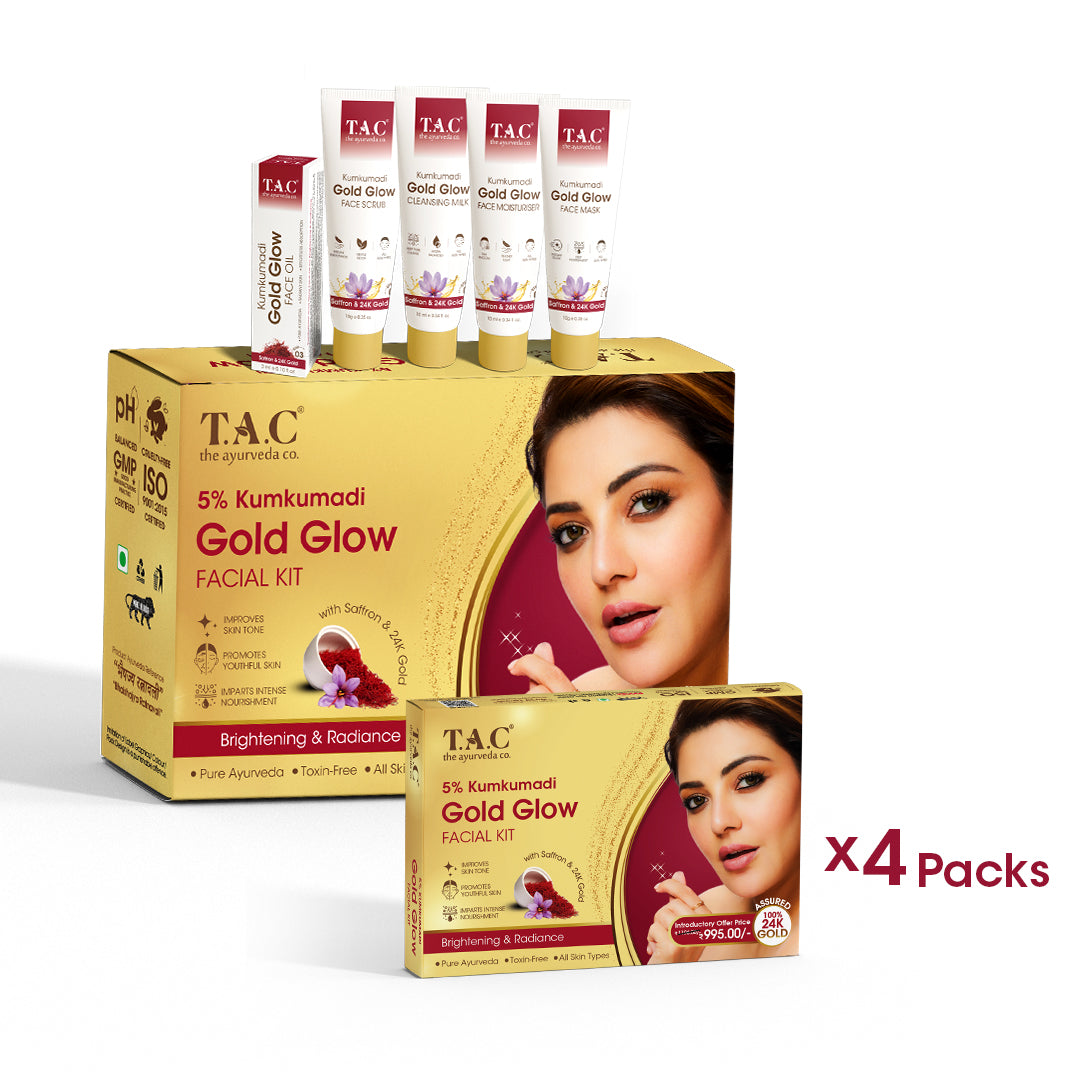 Kumkumadi Gold Glow Facial Kit (Set of 4)