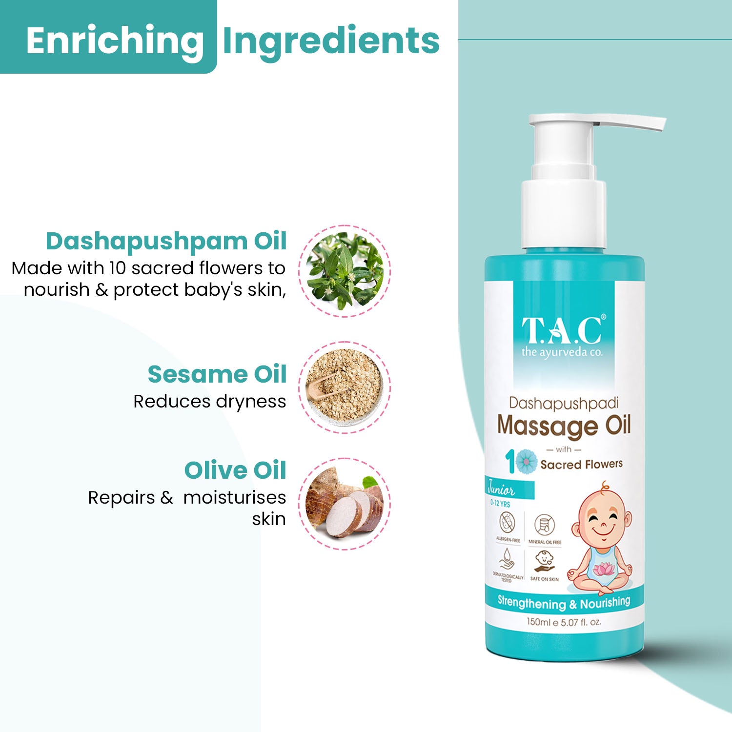 Dashapushpadi Baby Massage Oil