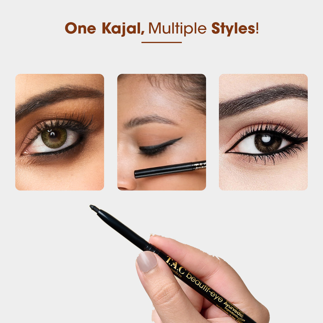 Beautif-Eye Ayurvedic Black Kajal (Pack of 3)