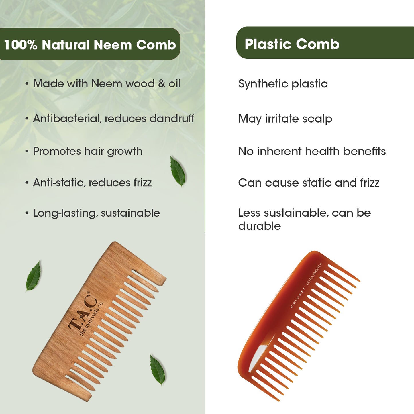 100% Natural Neem Comb