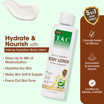 Intense Hydration Body Lotion with Aloe and Almond Oil, 100ml