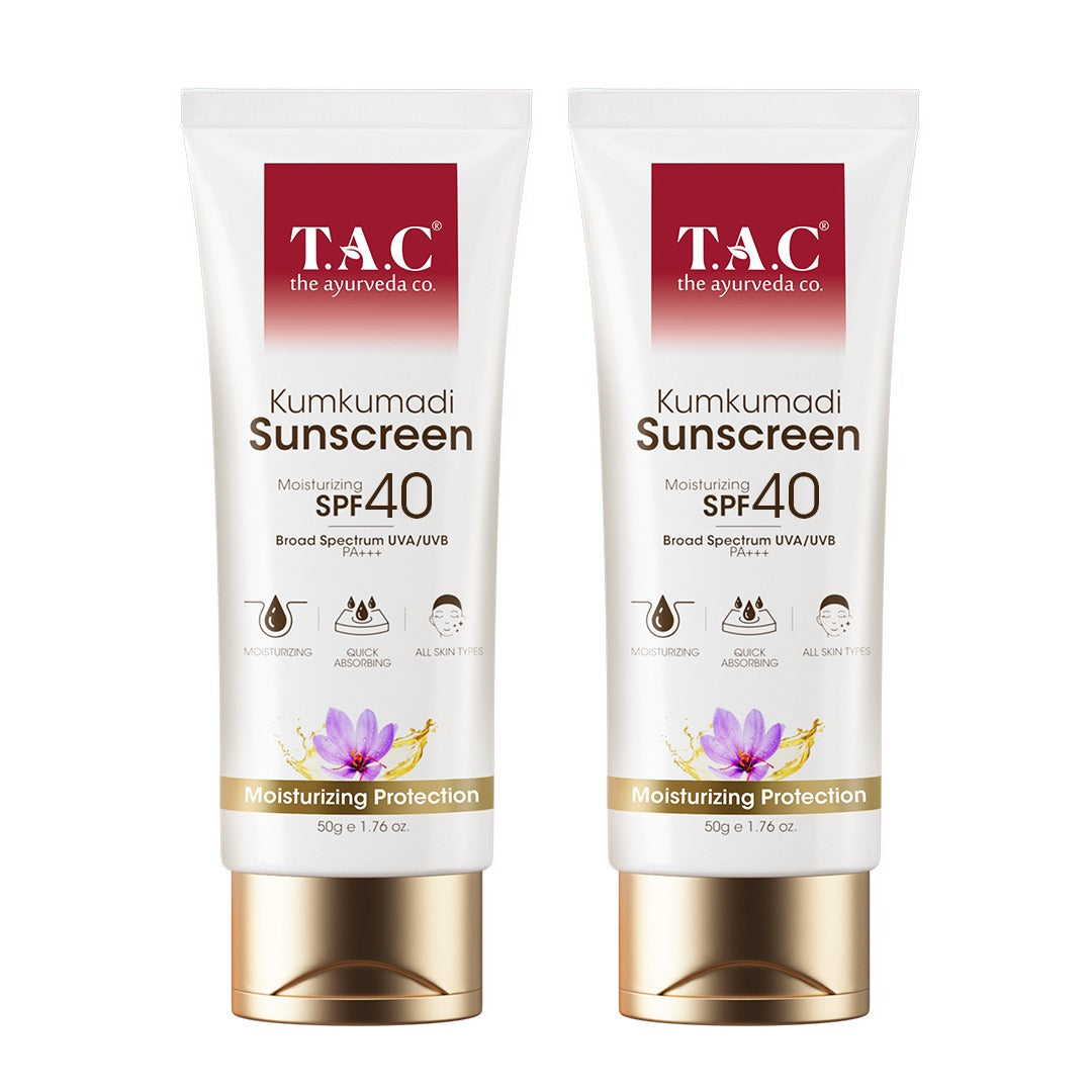 Kumkumadi Sunscreen SPF 40 - 50ml (Pack of 2)