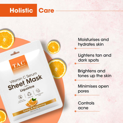 Vitamin C Serum Sheet Mask (Pack of 3)