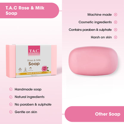Rose & Milk Soap (Pack of 3)